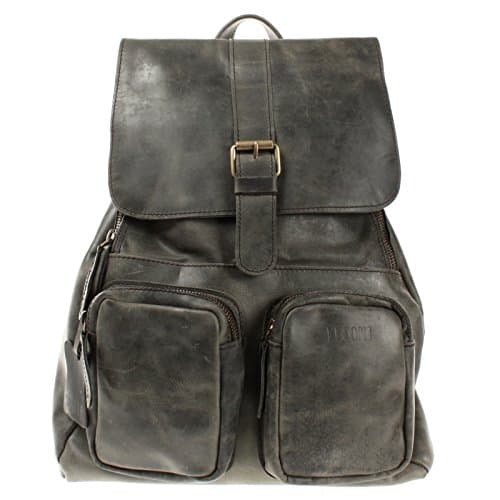 Sac à dos femme en cuir noir Leconi