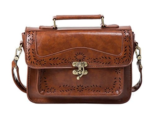 Sac cartable femme rétro à bretelle en PU cuir Ecosusi