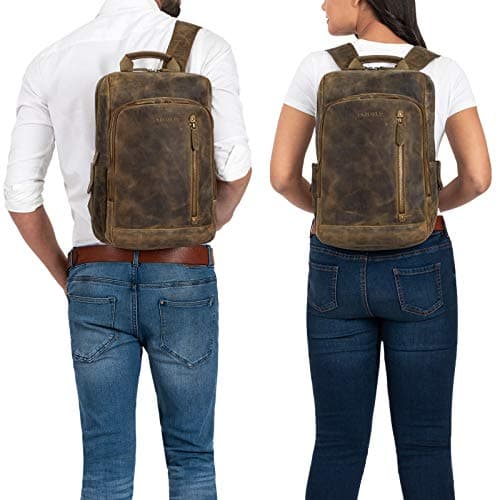 Sac à dos d'affaire en cuir vintage Stilord