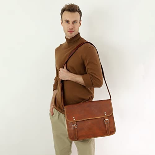 Sacoche bandouilère vintage pour ordinateur 15 pouces Gusti